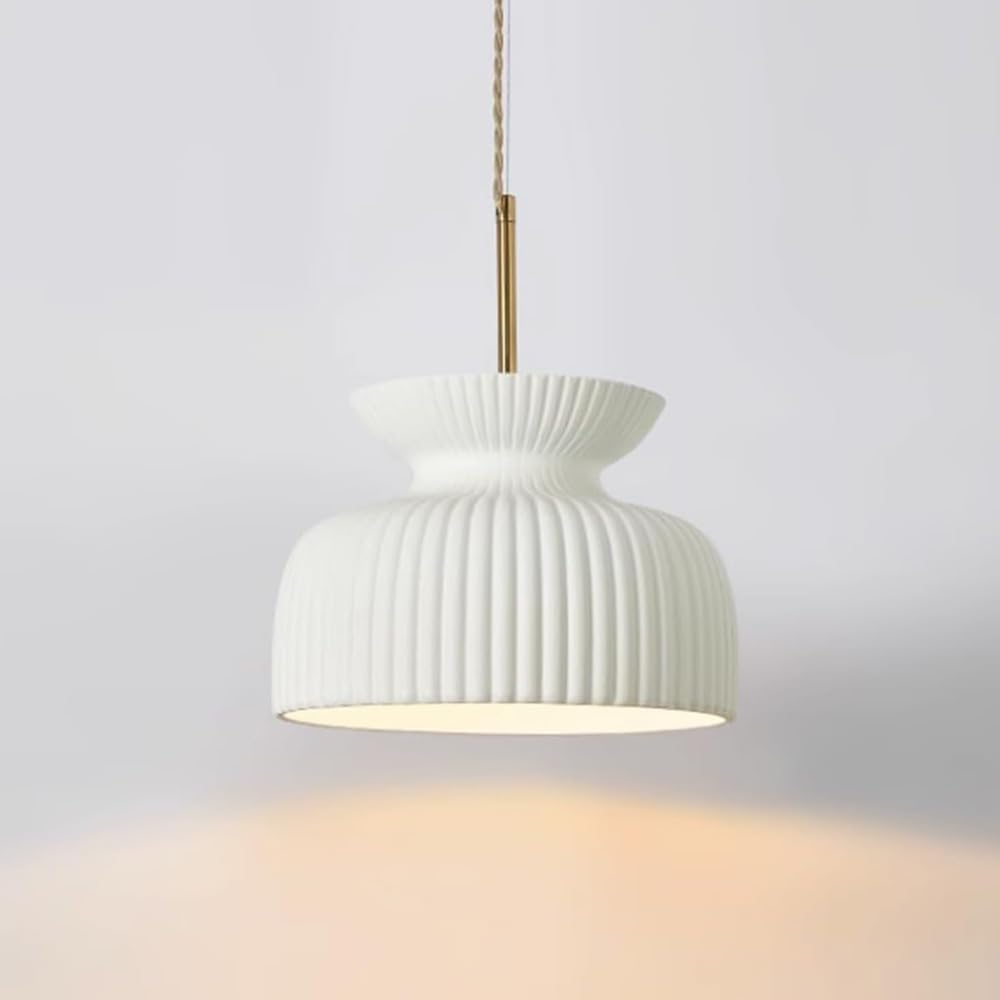 Abinlina Japanese Style Chandelier Pendant Light Fixture for Bedroom, Living Room, Dining Room, Kitchen Island, Bar - Retro Design, Adjustable Height(Dark Color)