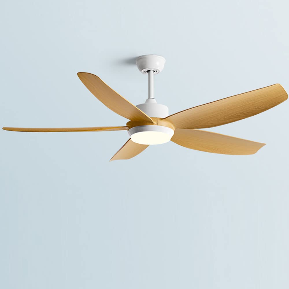 Ventilador de Techo silencioso Grande con luz, Control Remoto y Temporizador, 6 velocidades, con luz LED para Interiores, Ideal para Dormitorio, habitación Infantil, Hotel o Comedo
