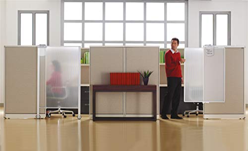 Quartet Workstation Privacy Screen, 36" x 48", For Cubicle or Office, Adjustable Height, Sliding, Sturdy Aluminum Frame, Includes Attachable Whiteboard (WPS1000) - Thumbnail 7