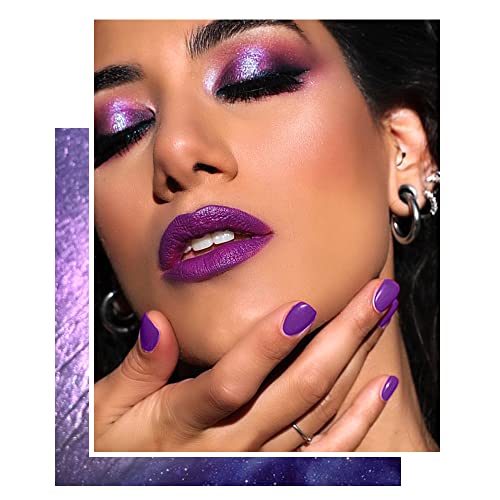 Multichrome Glitter Shimmer Purpul Eyeshadow For Brown Eyes,De'lanci Luminescent Chameleon Eye/Highlight Makeup,Smooth Shimmering Multi-Reflective Finishe,Holographic Intense Color Shifting,Talc Free… #TOP1