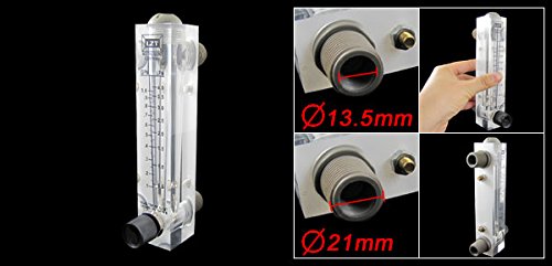 Miniatura 2 de uxcell Perilla ajustable negra 0.1-1 GPM tipo metro de flujo de agua LZM-15