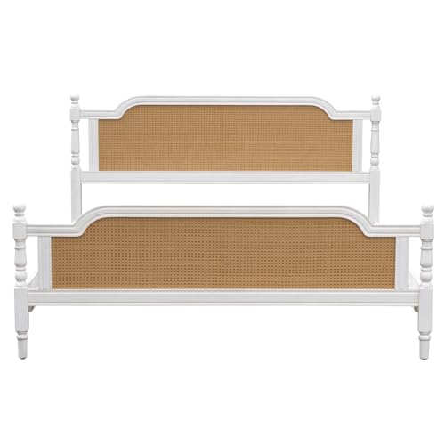 Jijiwang Traditional Style Rattan King Size Platform Bed Frame thumb #6