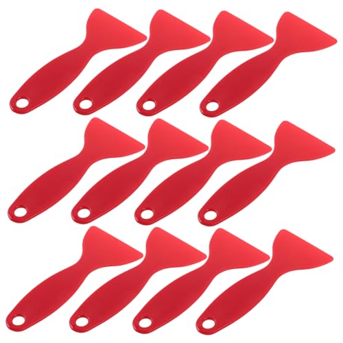 Toyvian 20 Piezas Raspador De Hielo Escarcha Inoxidable Descongelar Refrigerator Pequeño Venir Antihielo Refrigerador Pala De Hielo para Congelador Rojo El Plastico