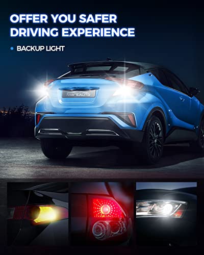 Marsauto 7443 7440 LED Bulbs for Reverse Tail Brake Lights, T20 7441 7444 992 W21W LED Light Bulbs with Projector Replacement for Back Up Turn Signal Parking Lights, Xenon White 6000K Pack of 2 - Image 5