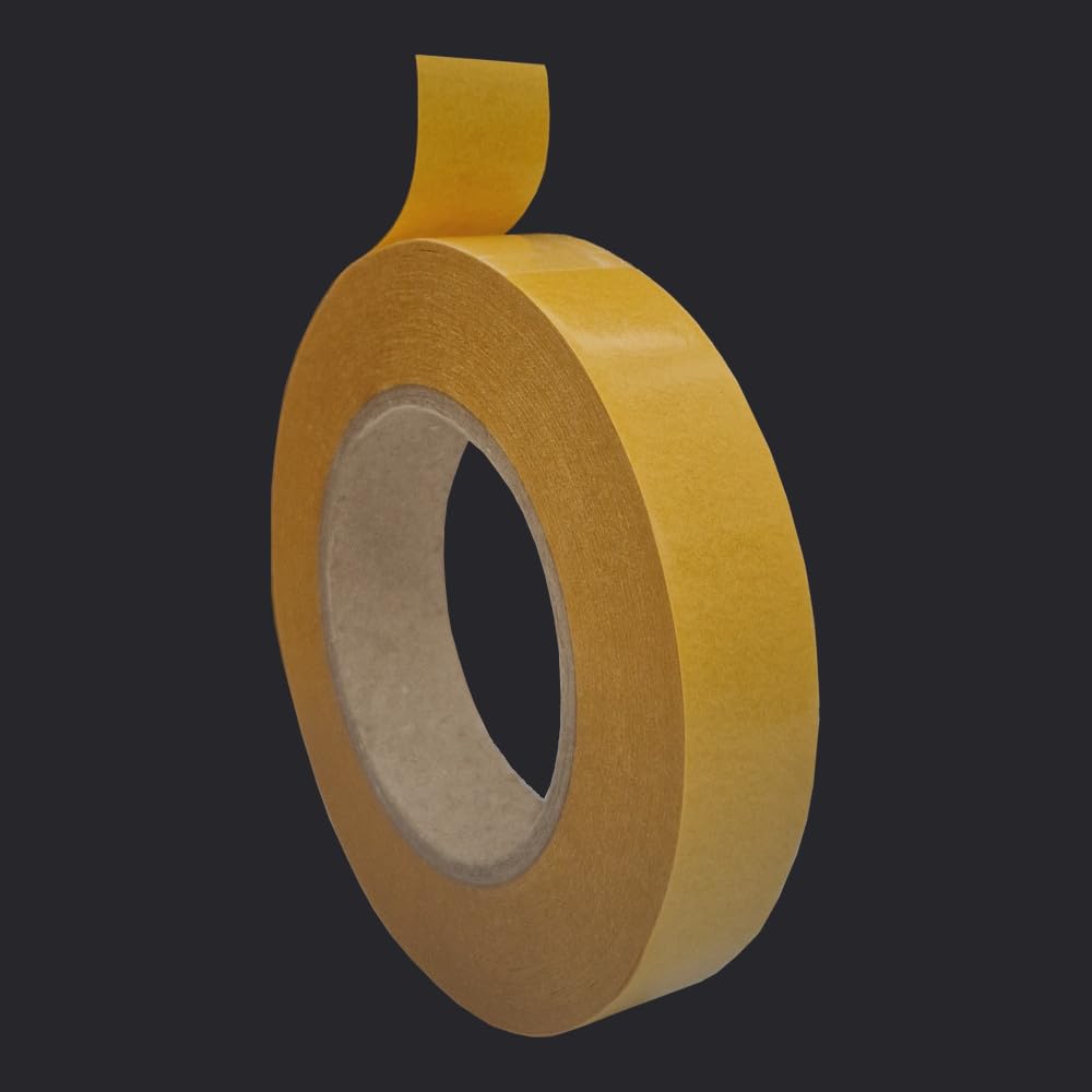 Kstar Klebeband doppelseitig dünn, handreißbar, stark klebend in Industriequalität, Universelles doppelseitiges Klebeband extra stark für fast alle Untergründe, Breite & Länge wählbar (150 mm x 25 m)