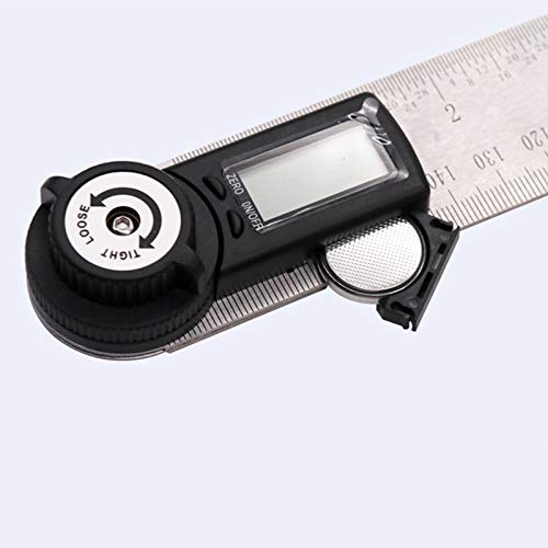 Règle d'angle 0-200 mm numérique en acier inoxydable pour mesures de précision