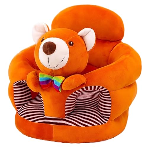 Siège de sol en peluche ours marron clair : le cadeau de naissance idéal pour bébé