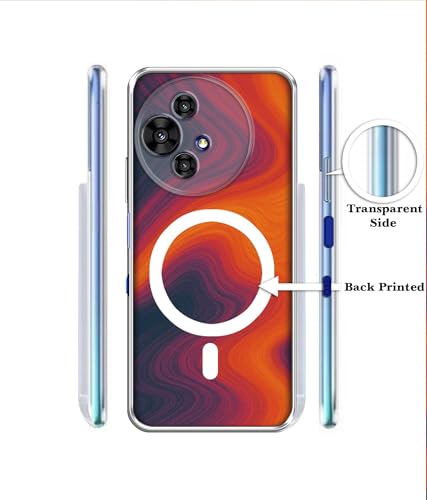 Image of Case Cover for Alcatel V3 Ultra 5G Galaxy Magma Ring Magnetic Ring Design (Not Magnetic Compatible) | UV Printed Soft TPU Shockproof Back Case for Alcatel V3 Ultra 5G