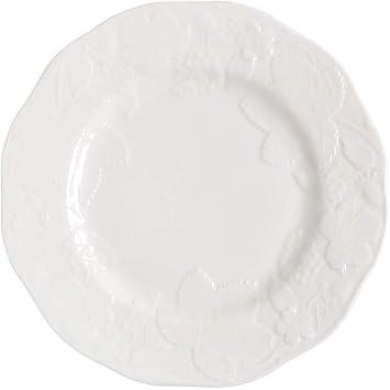 Wedgwood 50124201320 Strawberry & Vine Plate Plate, 11.0 inches 28 cm, Wedding Gift, White