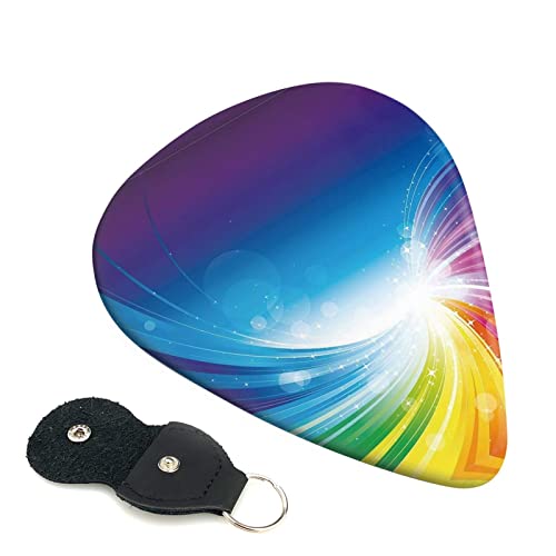 Rainbow Background Lot de 6 médiators pour guitare acoustique, guitare électrique, basse, ukulélé – fins, moyens et… - Les Beatles, Paul McCartney, John Lennon, RIngo Starr, George Harrison Rainbow Background Lot de 6 médiators pour guitare acoustique, guitare électrique, basse, ukulélé – fins, moyens et…