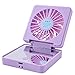 Przenośne małe wentylatory, lustrzany wentylator mini USB do biura ręczny cichy składany wentylator na zewnątrz osobisty wentylator elektryczny wentylator fioletowy