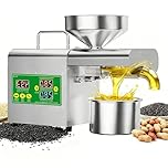 Oil Press Machine - Home Olive Press with Hot/Cold Dual Oil Extraction Mode, High Oil Yield, 3 to 6 Kg/H Production, 220V