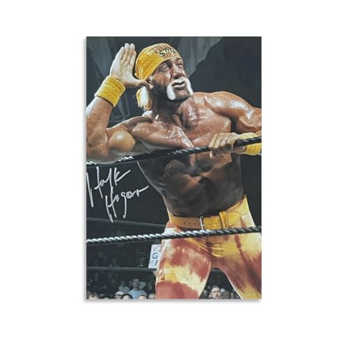 プロレスラー ハルク・ホーガン 直筆サイン入 ポスター (5) 壁飾り バスルーム 寝室装飾 油彩画 ウォールアート 素晴らしいギフト08x12inch(20x30cm)のサムネイル
