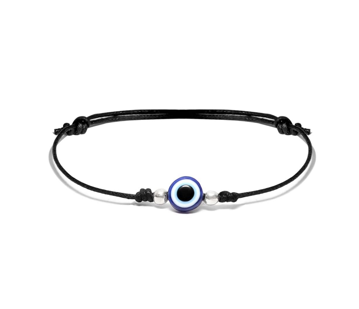 MEENAKARI HERITAGE JEWELLERY 925 Silver Charm Adjustable Black Thread Anklet For Womens/Men/Unisex (Evil Eye Bead) (B098MM3151) Amazon Price History, Amazon Price Tracker