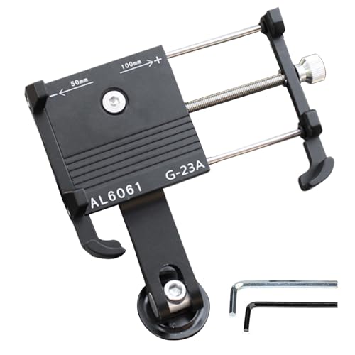Soporte para teléfono de Ciclismo, Soporte antivibración, Soporte de teléfono para Motocicleta, Soporte Ajustable de 180 Grados para absorción de Golpes, para Montar en Motor, Patinete eléctrico
