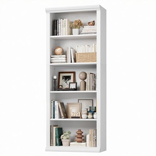 EOSVALO Étagère à 5 Niveaux, Bibliothèque Moderne, Meuble de Rangement Vertical, 60 x 29.7 x...
