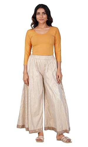 Image of Fressia Fabrics Women's Cotton Readymade Saree Blouse Stretchable Crop Top Choli Bustier Top