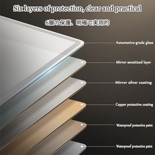 Wall-Mounted Bathroom Cabinet with High-Definition Mirror, Intelligent Defogging, Solid Wood Storage Cupboard, Gray Finish, 100x70CM (39.4x27.5IN)