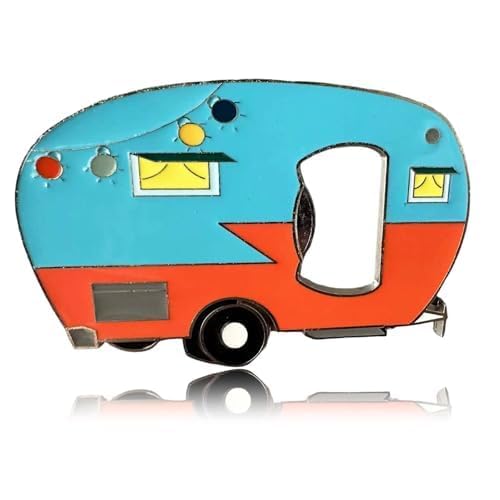 Flaschenöffner Magnet Camping, Flaschenöffner Bier, Einzigartige Bier Geschenke,Bierflaschenöffner Lustig, Camper Geschenke, Wohnmobil Geschenk, Camping Gadgets Wohnwagen, magnetisch aus Metall