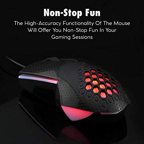 Image of BRIX R8 Comfortable Grip Ergonomic Wired Gaming Mouse, 1600 DPI Adjustable, 6D Button Optical PC