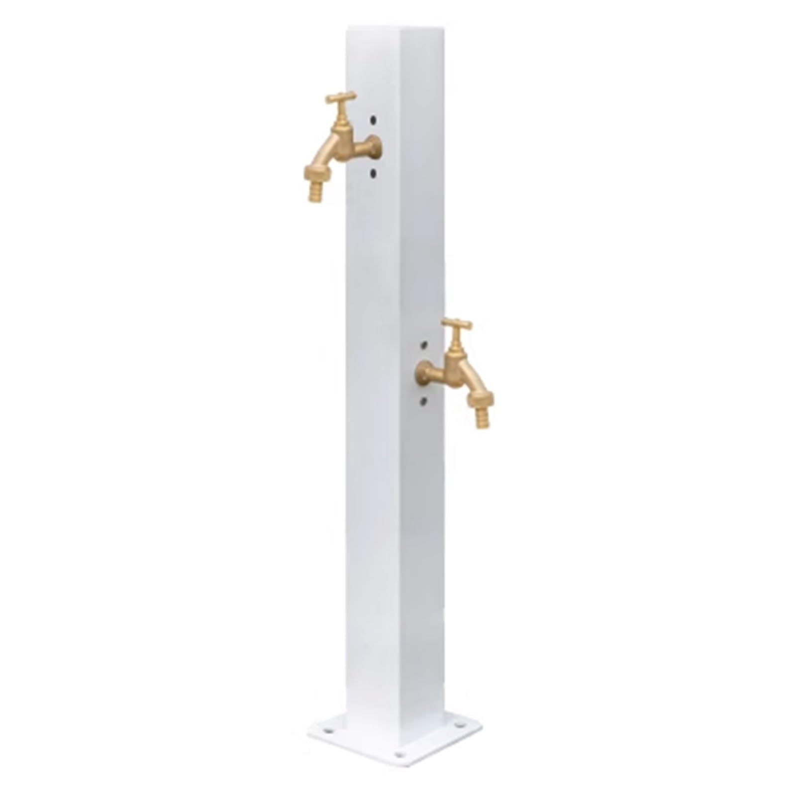 SDCFFC Outdoor Antifreeze Water Column Garden Tap - Double Faucet Water Feature Fountain Dispenser for Patio & Backyard
