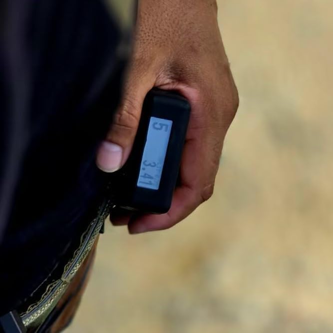 SPECIAL PIE Shot Timer showing advanced sensor, loud buzzer, and vertical display