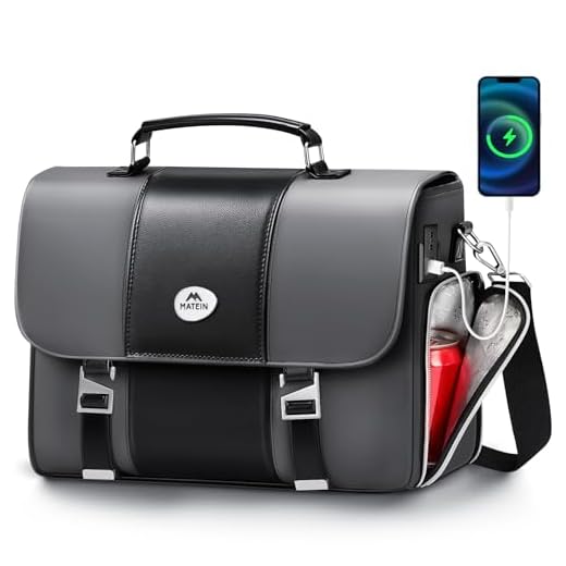 MATEIN Stylish Messenger Bag with USB Port