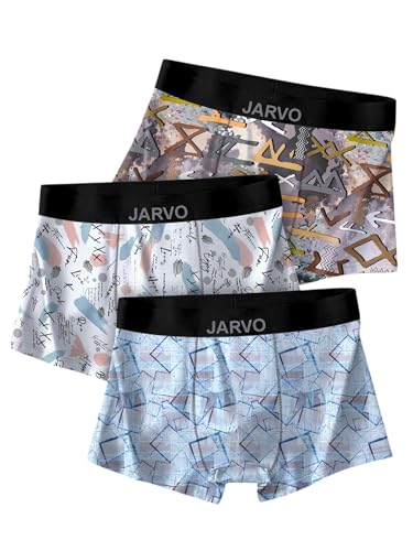 Image of JARVO Men's Extra Thin Elastic Underwear Long Comfortable Ice Silk Breathable Comfort Brief-Boxer-Trunks Imported Material Pack of 3