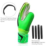 Obbsen Football Goalkeeper Gloves for Kids Youth and Adult | Goalie Gloves with Finger Protection and Super Grip | Boys Mens Goalkeeping Gloves Size 5/6/7/8 - Image 2