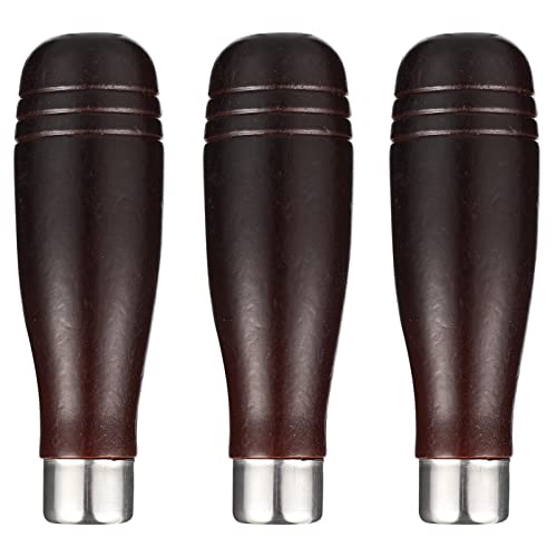 Angoily Mango de Archivo 3 Piezas- Mango de Archivo de Madera con de Metal- Mango de Madera de 4 Pulgadas para Carpintería Herramienta de Carpintero Herramienta de de Mango Herramienta