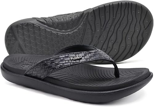 Womens Flip Flops Ladies Yoga Mat Comfortable Walking Thong Sandals With Plantar Fasciitis Arch Support Slip On Indoor Outdoor For Summer KuaiLu2