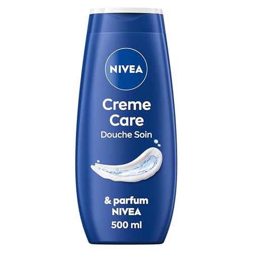 NIVEA Crème de douche Soin (1 x 500 ml), enrichie à l’Huile de pépin de Raison & Amande douce, Soin corps hydratant qui nettoie respecte et renforce le...