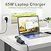 FiveBox 65W USB C Laptop Charger，65W Laptop Charger, Compatible with Lenovo ThinkPad T14 T15 T480s T480 T490 T490s T580 T590 E15 E480 E490, Compatible with HP, DeLL, Macro, ASUS, SamSung, Google