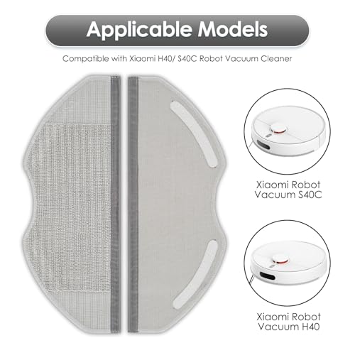 Miniatura 4 de 4 Piezas H40, S40c Paños De Repuesto Para La Mopa Del Robot Aspirador Xiaomi H40 S40c, Paños Lavables, Accesorios Para Mopas, Paños De Limpieza