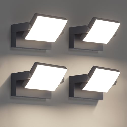 Applique extérieur rotatif moderne anthracite lampe murale LED 4000K