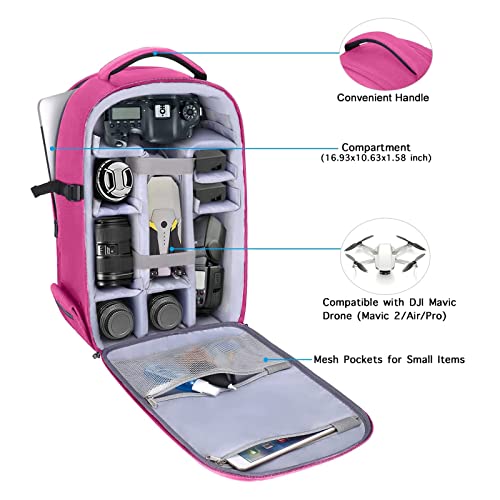 Image of MOSISO Camera Backpack, Photography Camera Bag 15-16 inch Waterproof Hardshell Case with Tripod Holder&Laptop Compartment