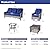 HOOOWOOO 5 Piece Patio Furniture Conversation Sets with Swivel Rocking Chairs,Outdoor Wicker Furniture with LED Tablet,All Weather Resistant High Back Rattan Conversational Set(Navy Blue)