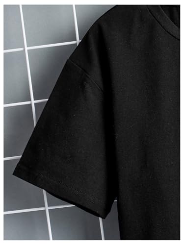 SweatyRocks Boy's Cute Graphic Tees Short Sleeve Crewneck Summer Casual Top T Shirts3