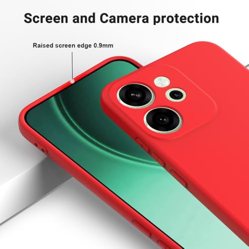 Image of Back Cover Compatible with Oppo Reno15 Pro 5G / 15 Pro Mini 5G | Full Camera Protection | Premium Liquid Silicon Case | Flexible Bumper Case for Oppo Reno15 Pro 5G / 15 Pro Mini 5G (Red)