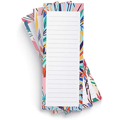 Jot & Mark Shopping List Pads Exotic Floral Print | Elegant Notepads for Groceries and To-Do Lists (Set of 3) Cover