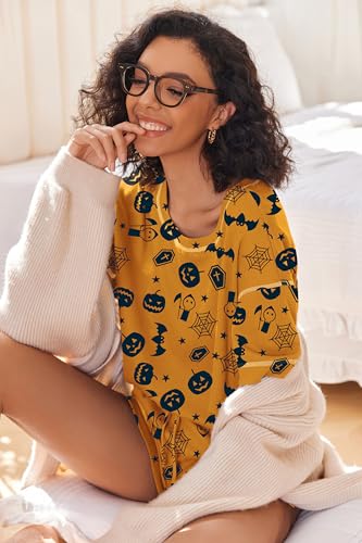 Image of Ekouaer Women's Waffle Knit Two Piece Lounge Set, Soft Matching Outfits for Daily Wear, Casual Shorts Set with Pocket