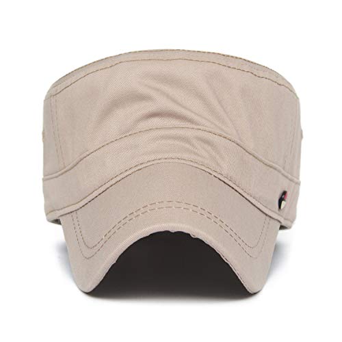 Rayna Fashion Womens Xl Cadet Hat Army Cadet Hat Military Cadet Hat Big Size Beige #TOP1