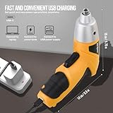 Hi-Spec 19pc 3.6V USB Small Power Screwdriver & Home DIY Tool Kit Set. Cordless & Rechargeable Electric Screwdriver and Compact Hand Tool Box Set - Image 5