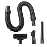 Ersatz-Schlauch-Set für 14-37-0160 Staubsauger, nass und trocken für Staubsaugerschlauchverlängerung mit Staubbürste für Jalousien, schwarzer Saugrohrverbinder für Möbel, Teppich