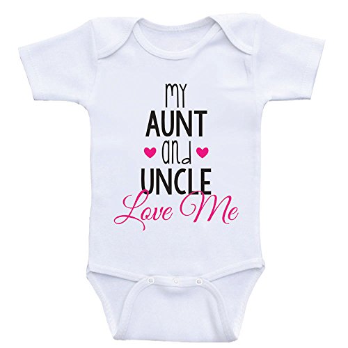 My Aunt And Uncle Love Me - Cute Newborn Baby Clothes - Bodysuits