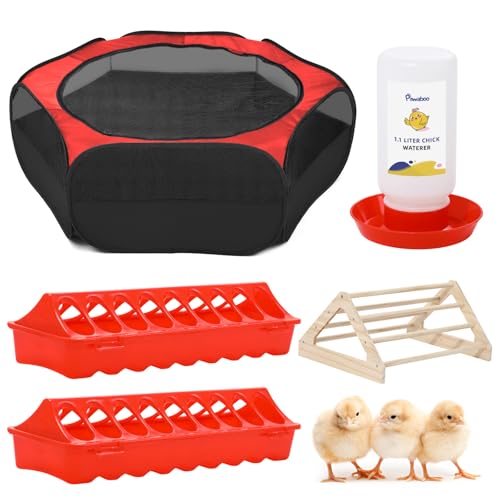 image for Pawaboo 5-in-1 Chicken Brooder Box for Chick Starter Kit, Includes Pet