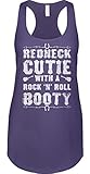 Blittzen Womens Tank Redneck Cutie with A Rock N Roll Booty, L, Purple
