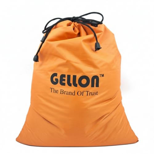 Image of Gellon Water Proof in Umbrella Cloth Shoes Bag for Travel & Storage Travel Organizer for Women & Men Travel Accessories Shoes Cover Pouch for Travel Essentials in 4 Colors (Orange, Pack of 1)