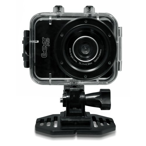 Image of Sound Around Gear Pro Sports Action Camera - HD 1080P Mini Camcorder w / 12 MP Cam, 2.4 inch Touch Screen USB SD Card HDMI, Battery - Waterproof Case, USB Cable, Wireless Remote Control, Mount - Pyle