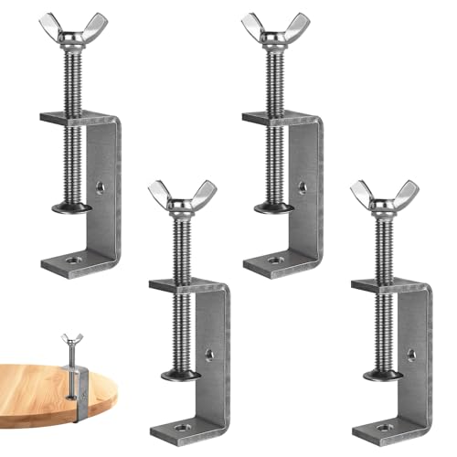 4 Stück C Klemme Edelstahl 304 C-Zwingen 85mm Verstellbare Schraubklemme Klemmbereich 53-78mm Heavy Duty Trägerklemme Tischklemme für Schweißen Tischlerei Holzarbeite